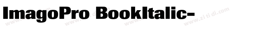 ImagoPro BookItalic字体转换